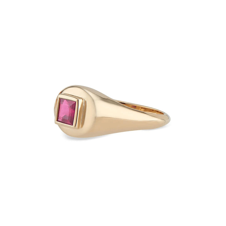 Small Square-Stone Signet Ring