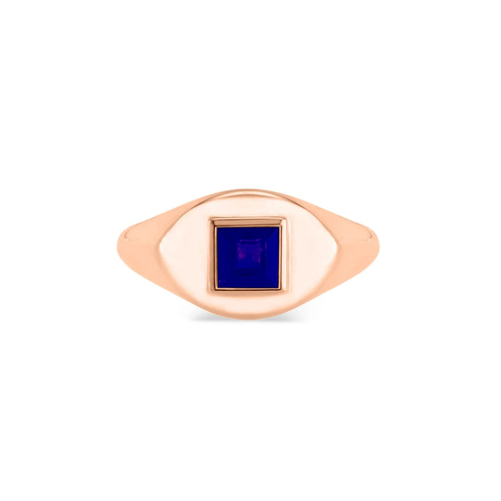 Small Square-Stone Signet Ring