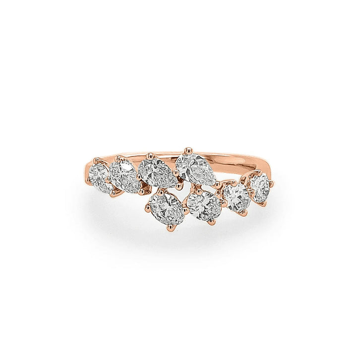 Pear and Oval Wrap Ring