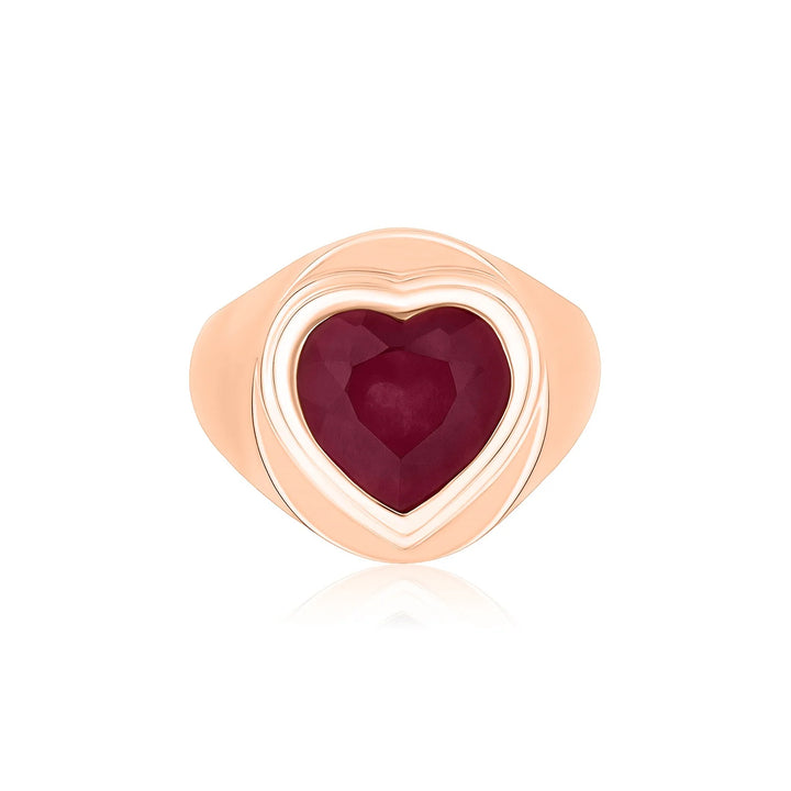 Large Burmese Ruby Signet Ring