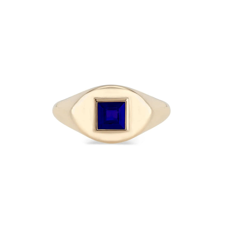Small Square-Stone Signet Ring