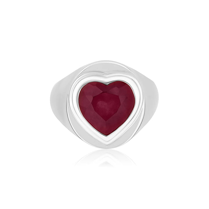 Large Burmese Ruby Signet Ring