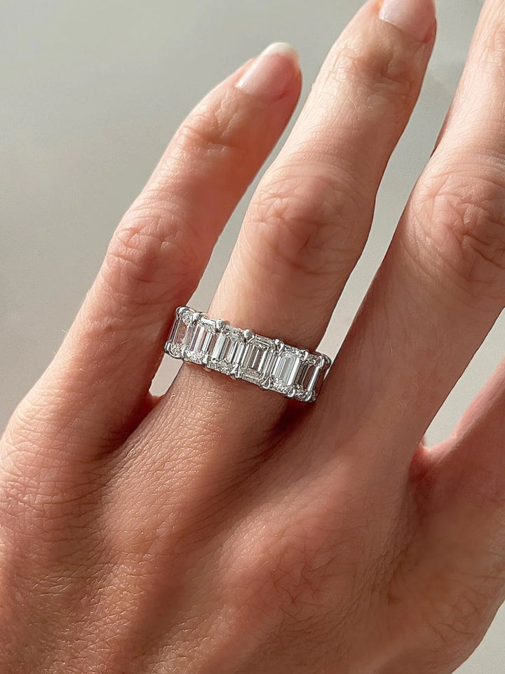 Emerald Cut Eternity Band