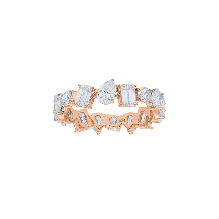 Mixed-Shaped Alternating Diamond Eternity Band