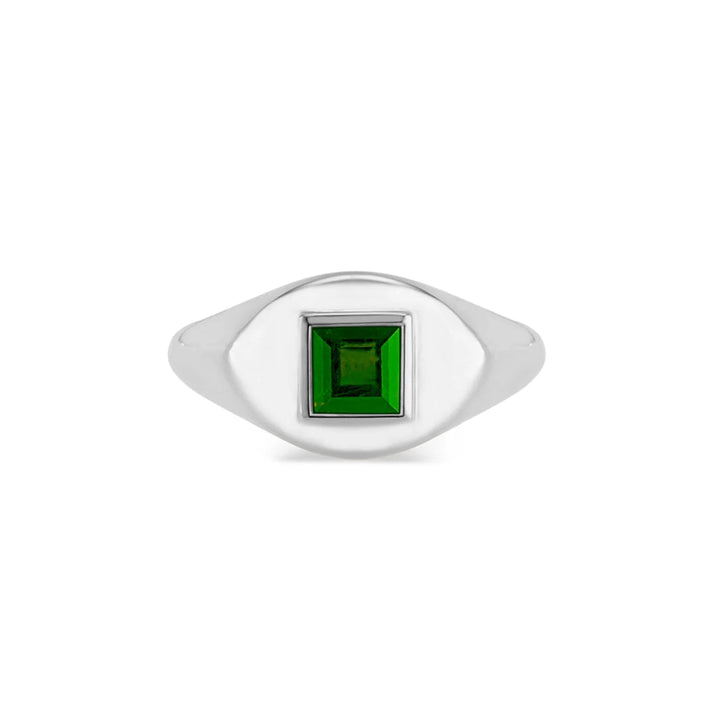 Small Square-Stone Signet Ring