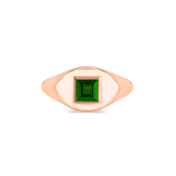 Small Square-Stone Signet Ring