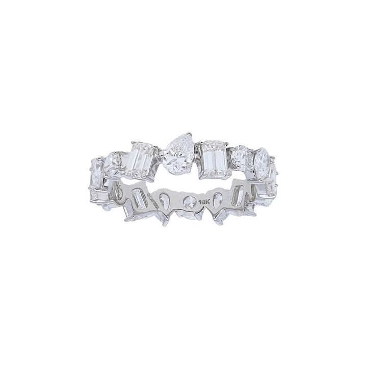 Mixed-Shaped Alternating Diamond Eternity Band