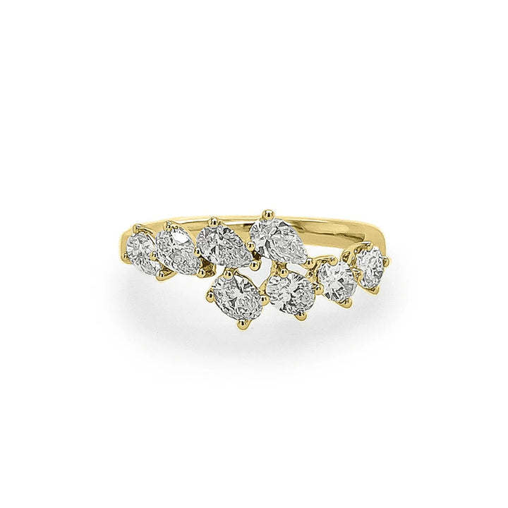 Pear and Oval Wrap Ring