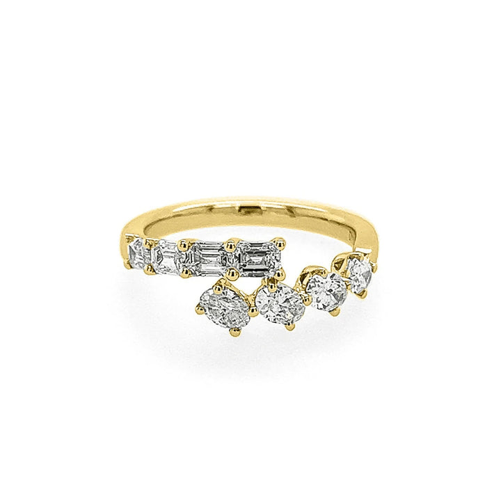 Emerald-Cut and Oval Wrap Ring