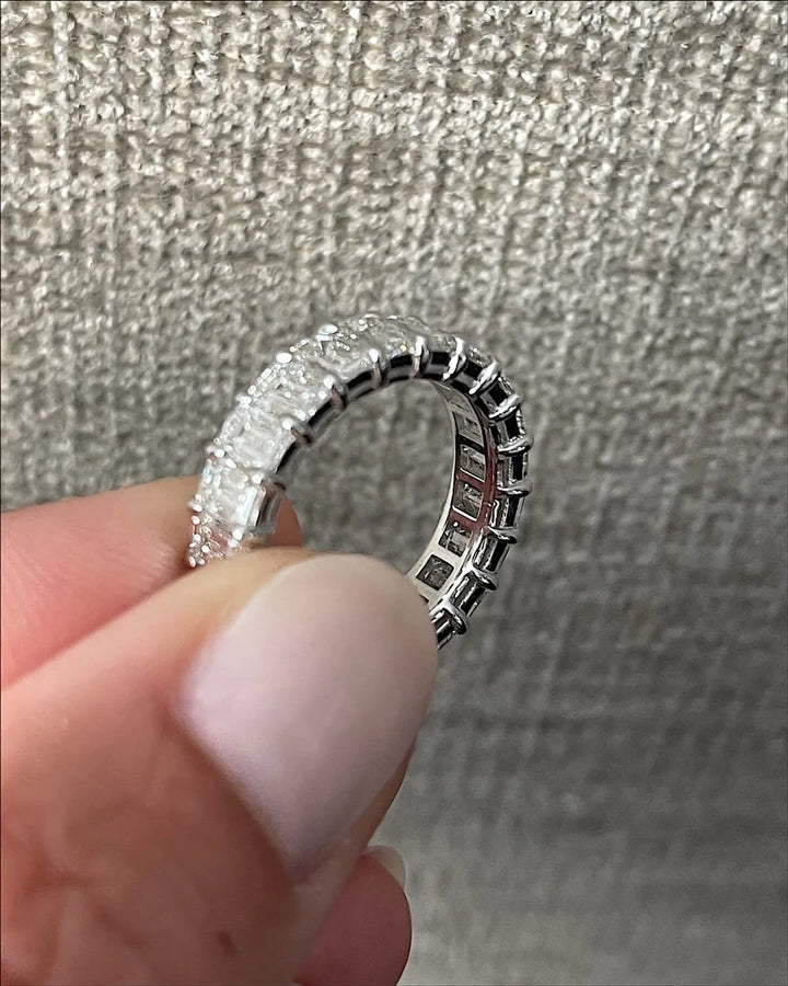 Emerald Cut Eternity Band