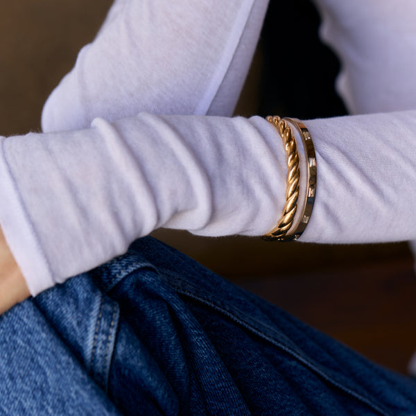 Baguette Diamond Bangle