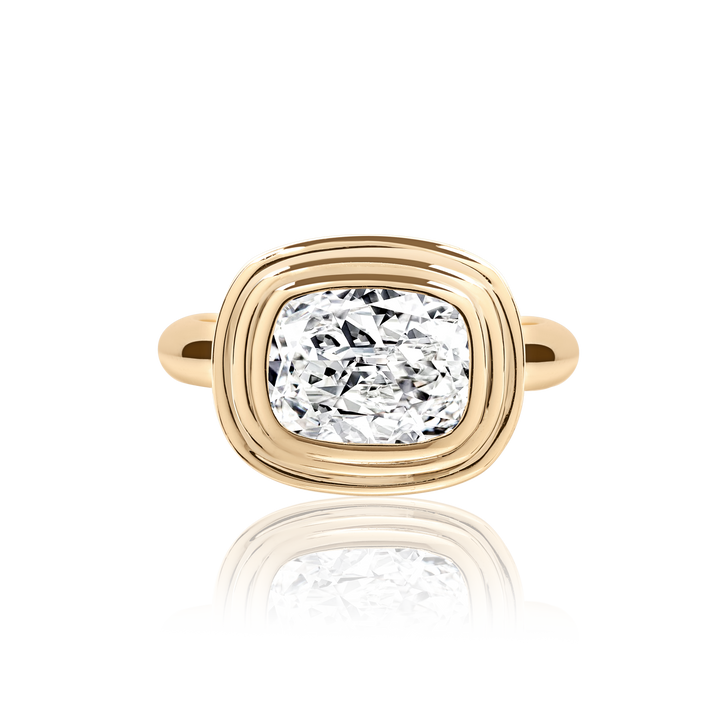 Triple Bezel Diamond Pinky Ring
