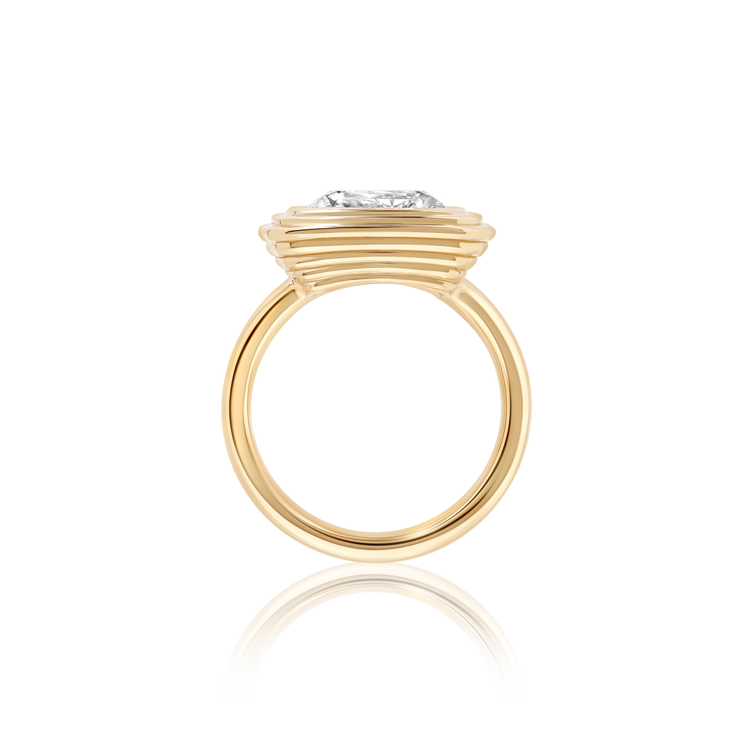 Triple Bezel Diamond Pinky Ring