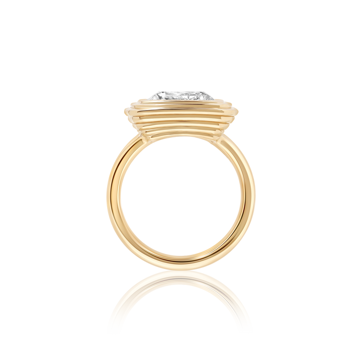 Triple Bezel Diamond Pinky Ring