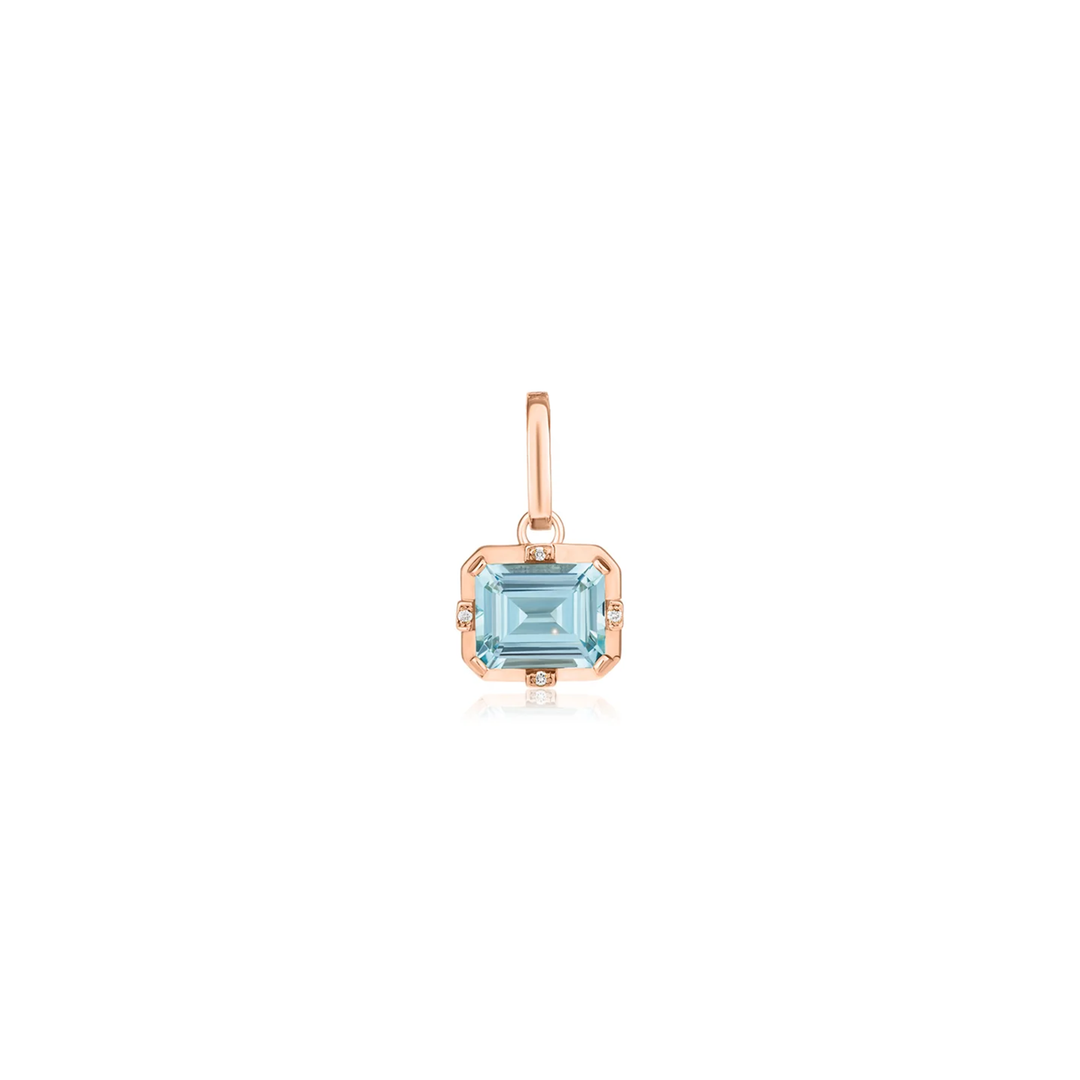 Detachable Colored Stone Drop Pendant