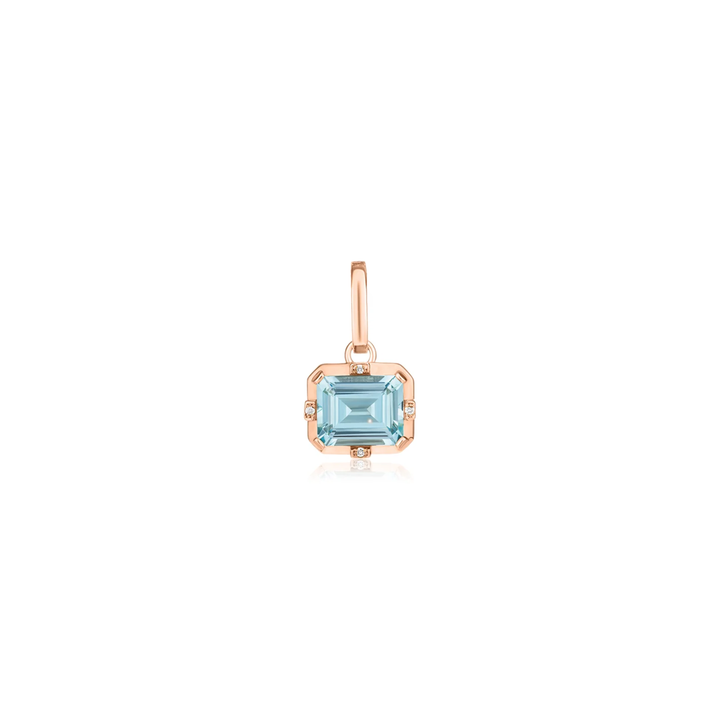 Detachable Colored Stone Drop Pendant