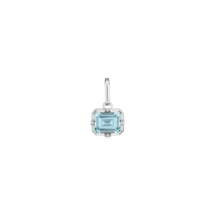 Detachable Colored Stone Drop Pendant