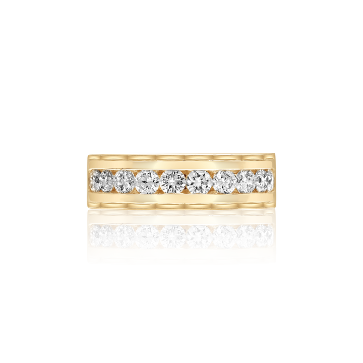 Half Round Diamond Row Ring