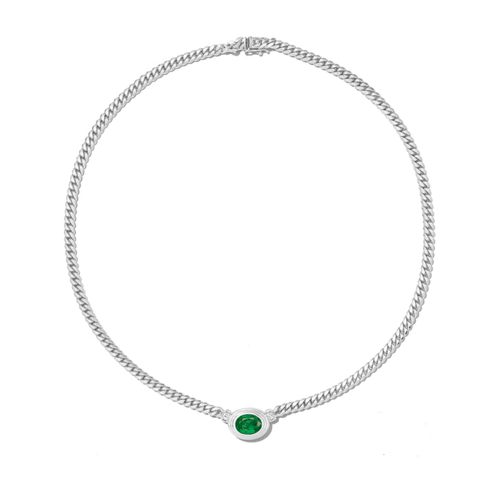 Triple Bezel Emerald Heirloom Necklace