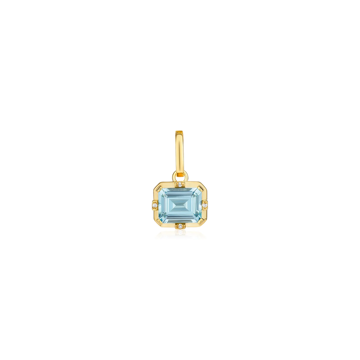 Detachable Colored Stone Drop Pendant