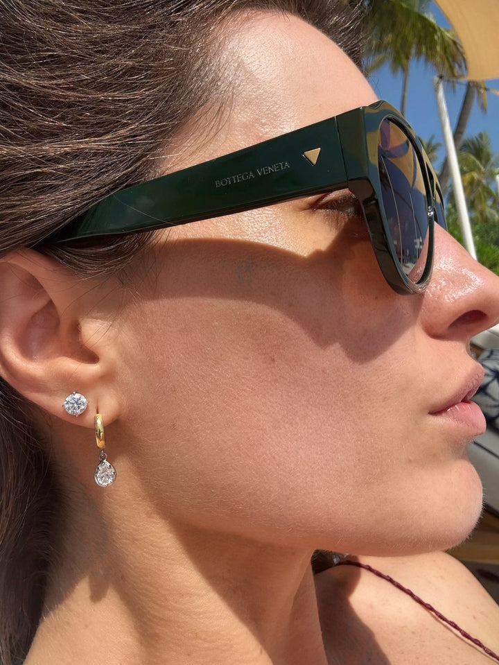 Diamond Solitaire Stud Earrings