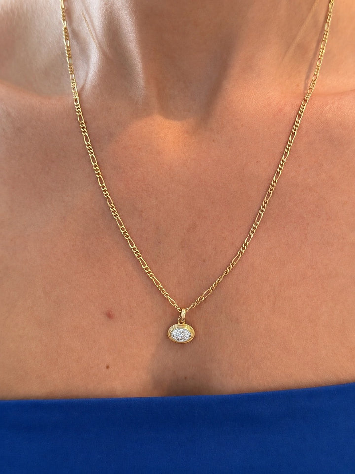 Mini Triple Bezel Necklace