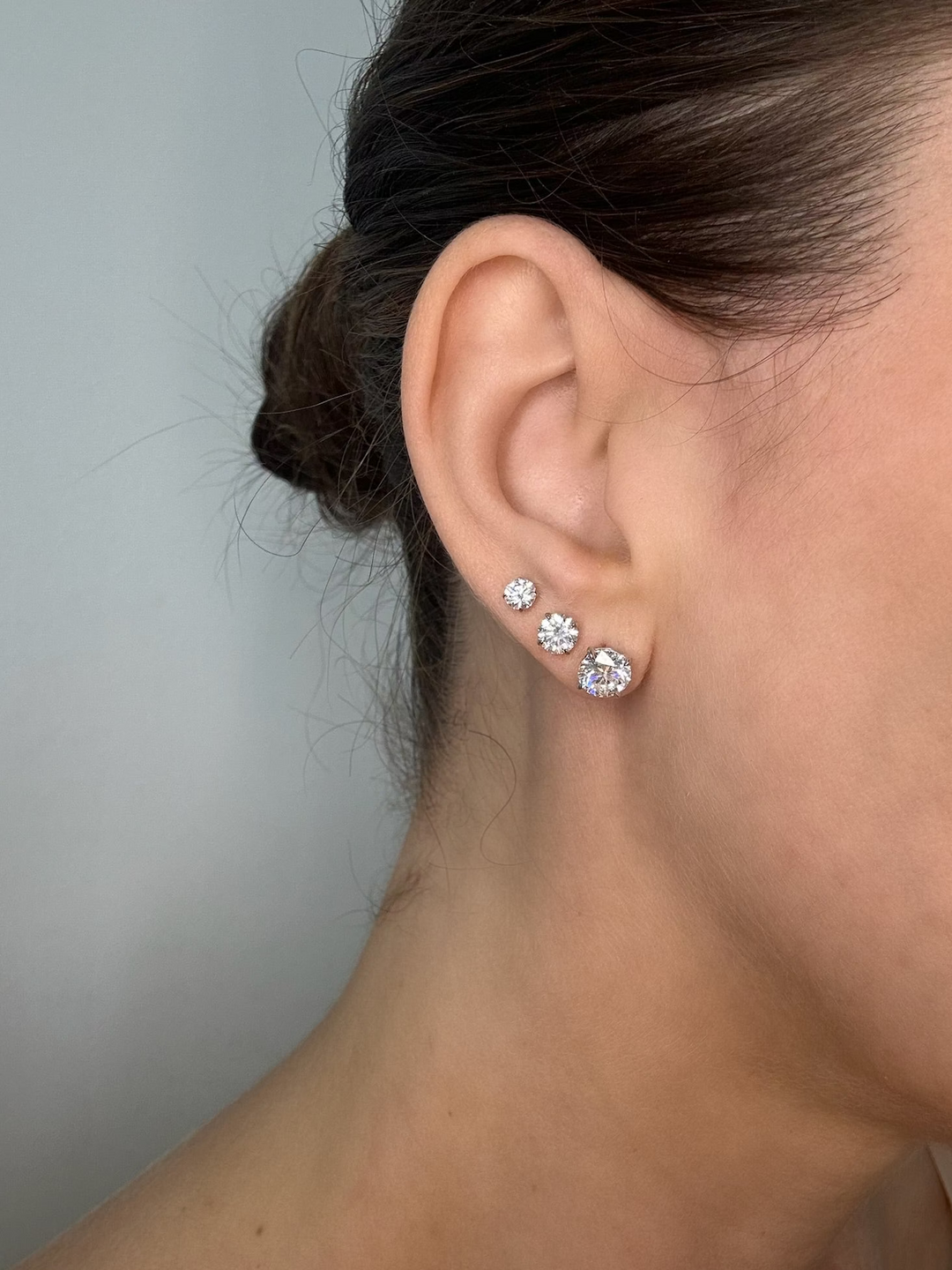 Diamond Solitaire Stud Earrings
