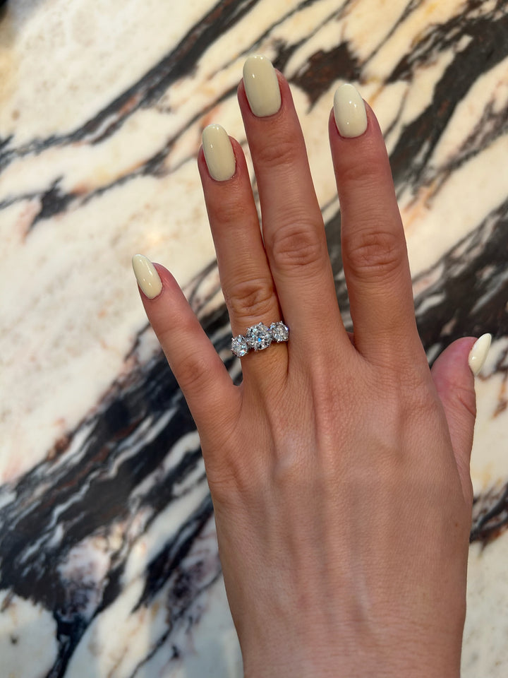 Three Stone Old European Diamond Ring