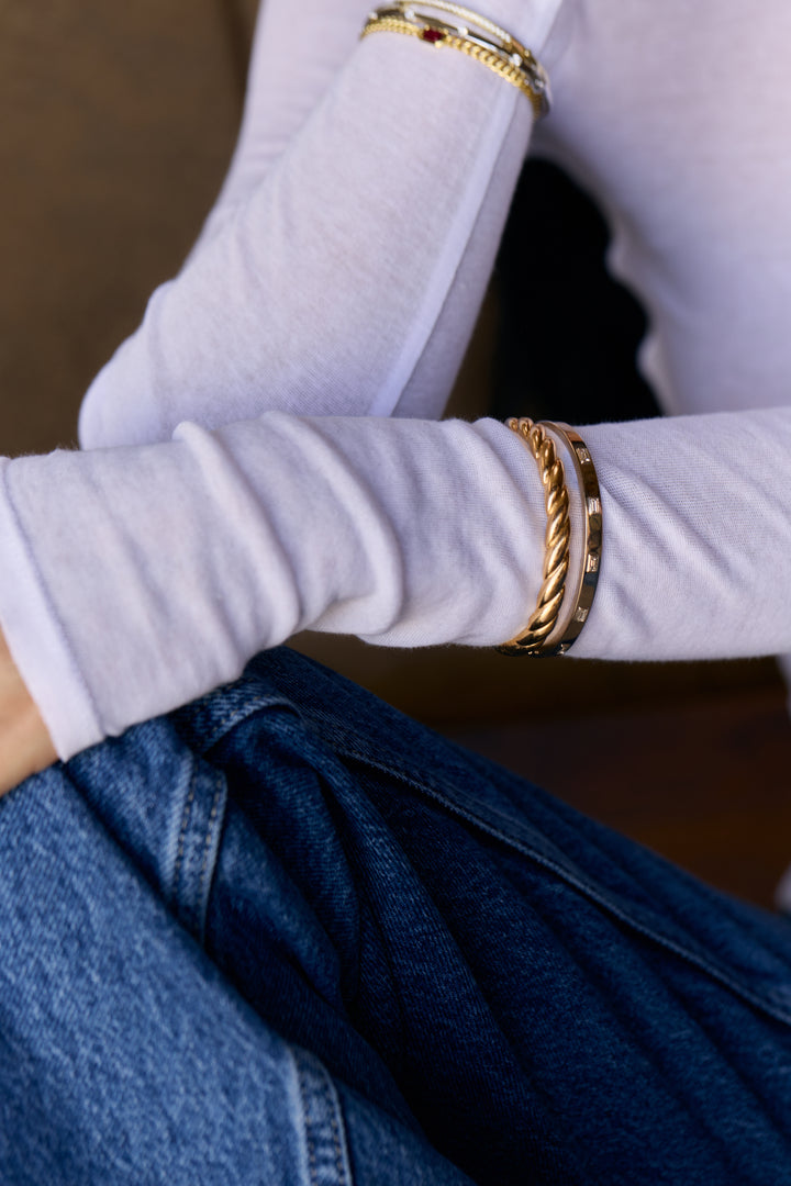 Diamond Baguette Bangle