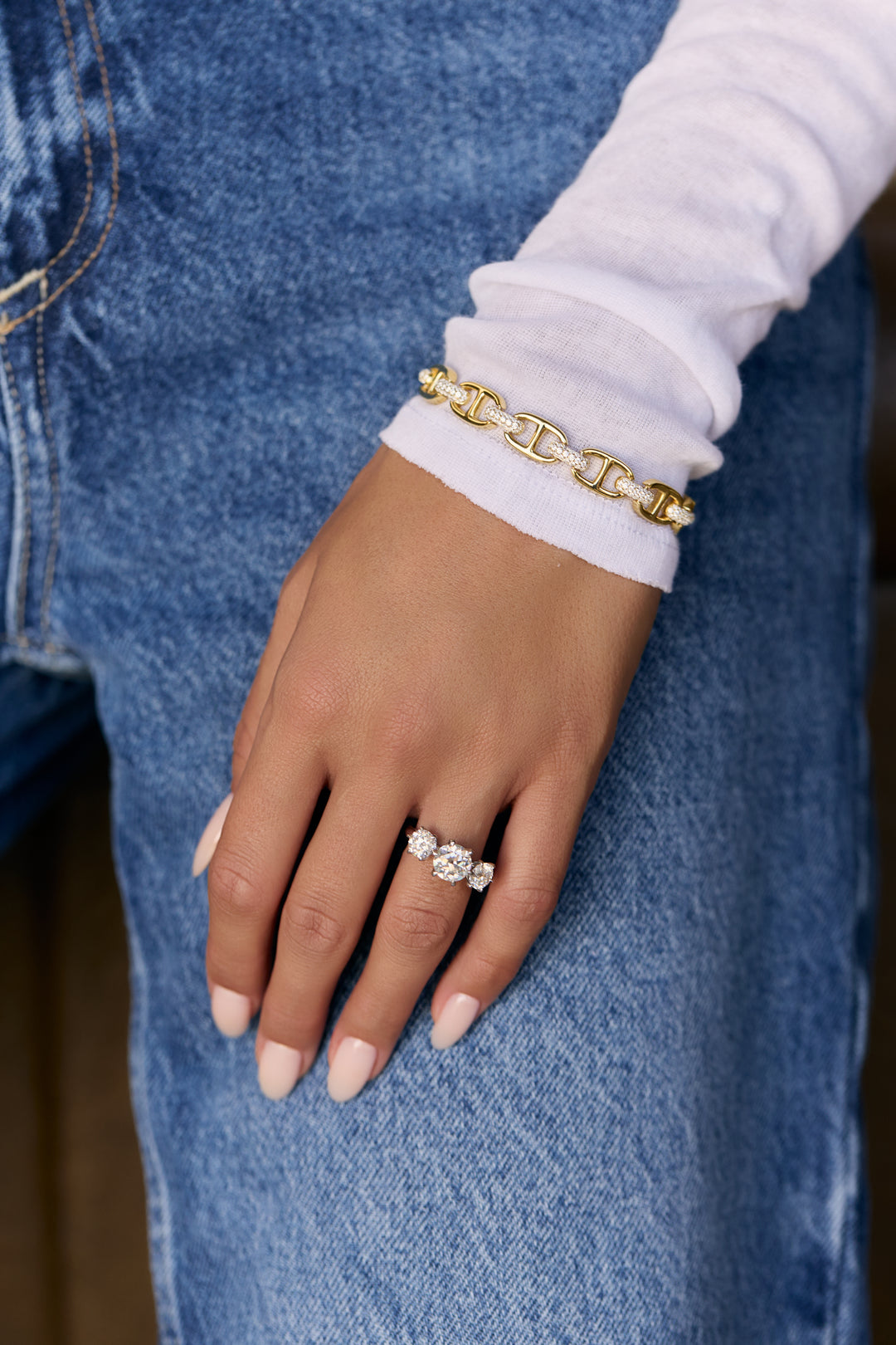 Pavé Diamond Mariner Bracelet