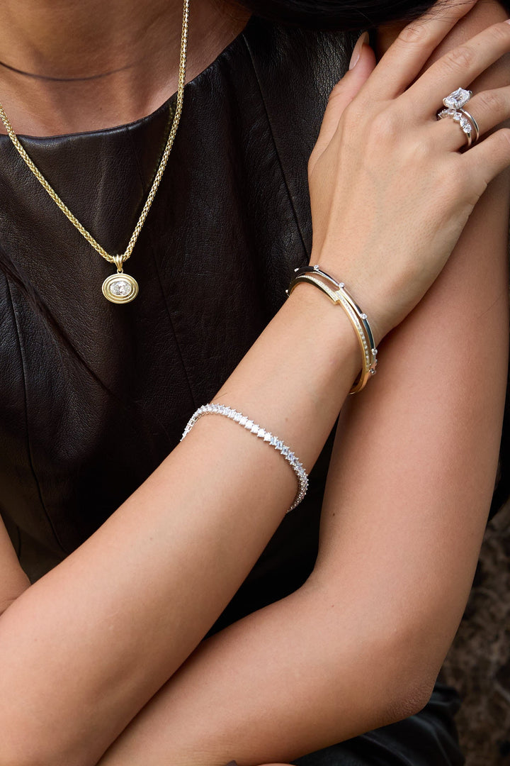 Angled Baguette Diamond Bracelet