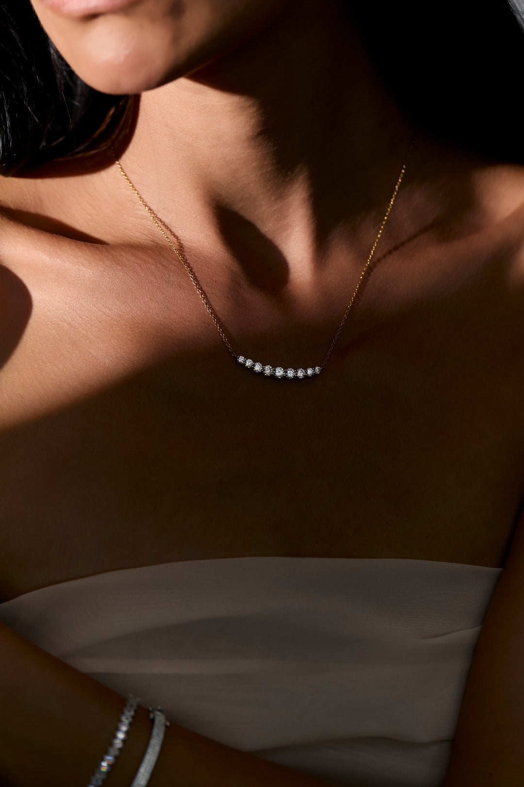 Crescent Diamond Necklace