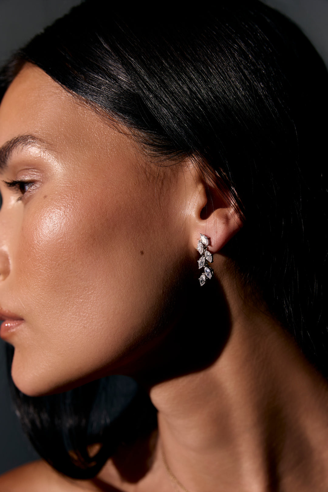 Marquise Diamond Leaf Earrings