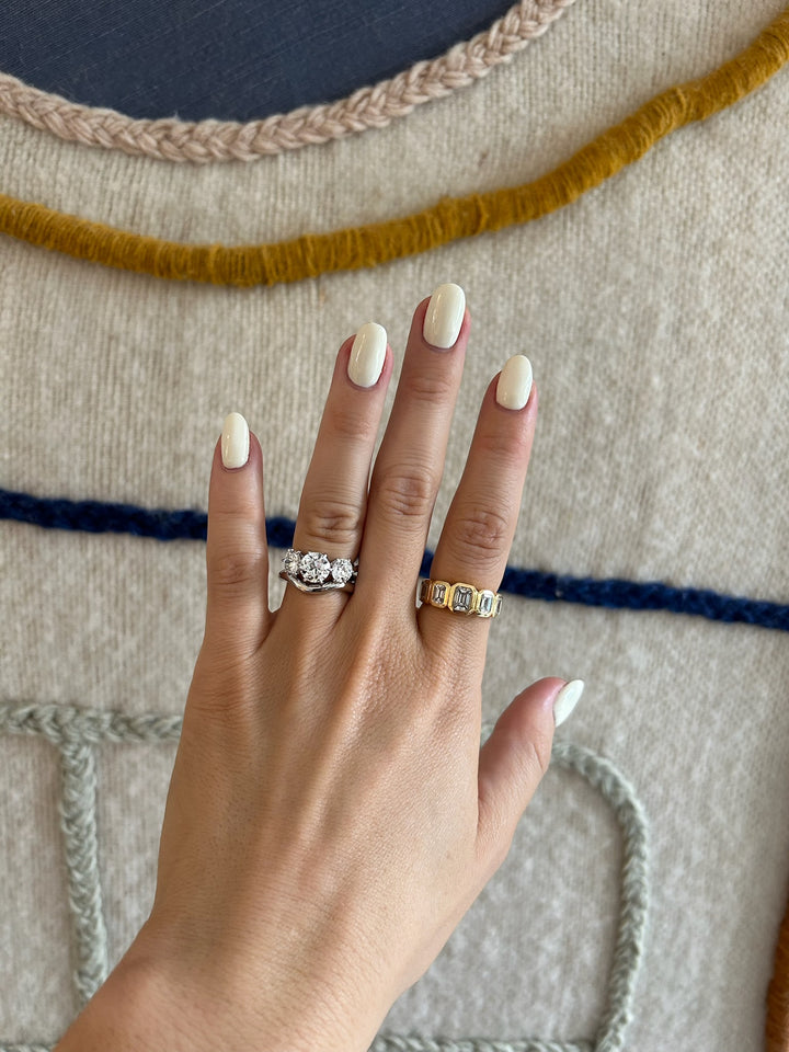 Three Stone Old European Diamond Ring