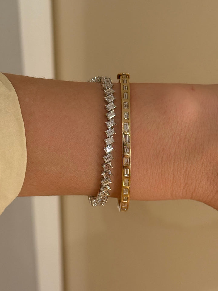 Angled Baguette Diamond Bracelet