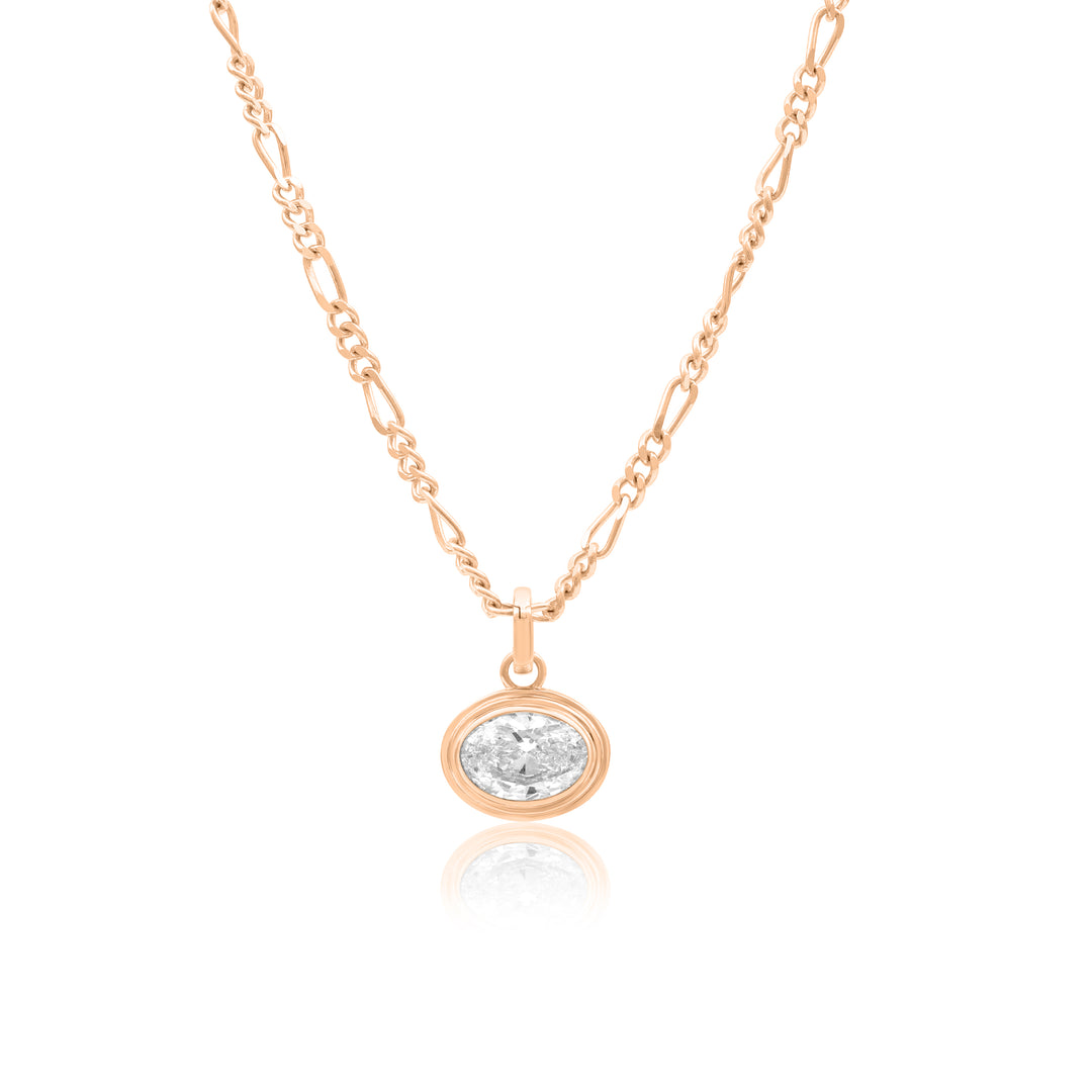 Mini Triple Bezel Necklace