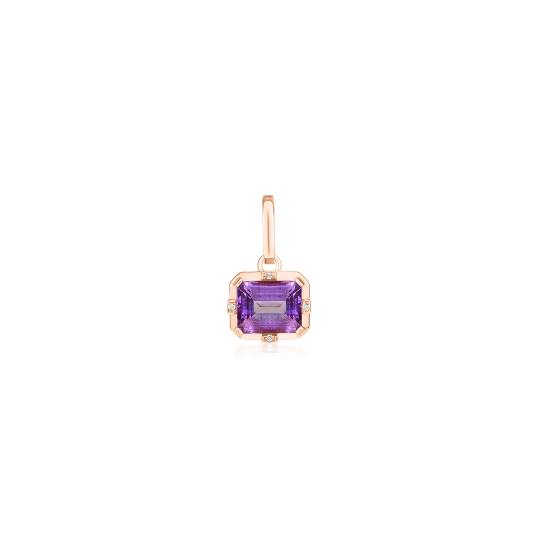 Detachable Colored Stone Drop Pendant