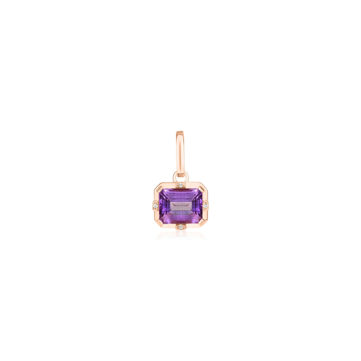 Detachable Colored Stone Drop Pendant
