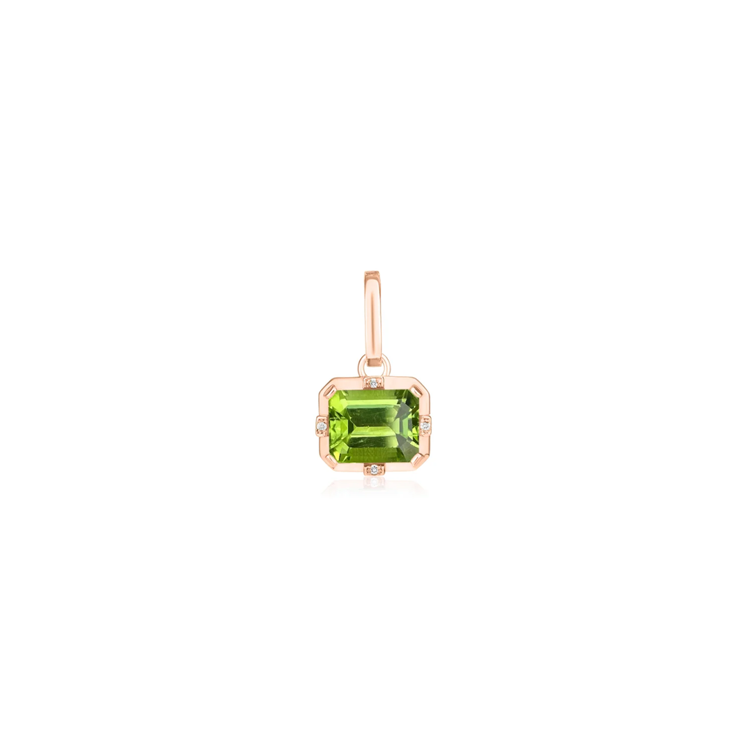 Detachable Colored Stone Drop Pendant