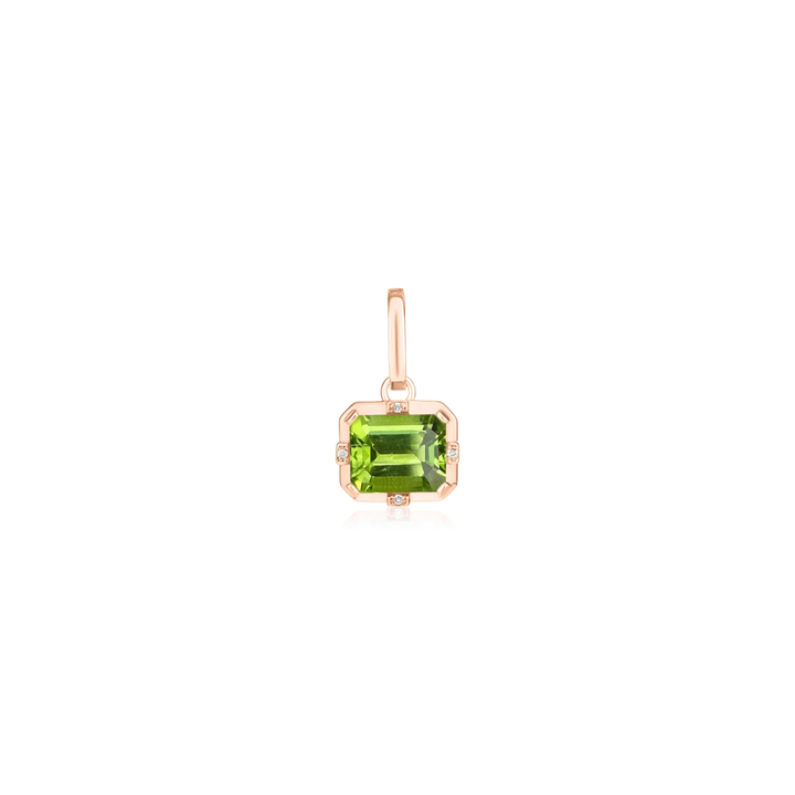 Detachable Colored Stone Drop Pendant