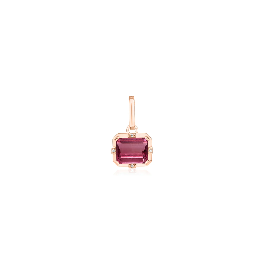 Detachable Colored Stone Drop Pendant