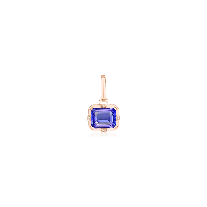 Detachable Colored Stone Drop Pendant