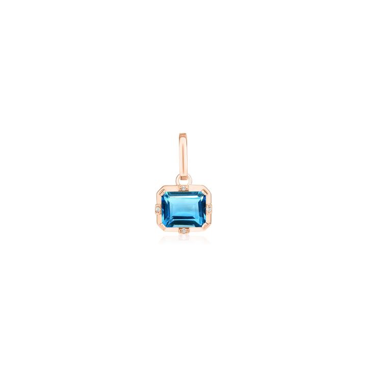 Detachable Colored Stone Drop Pendant