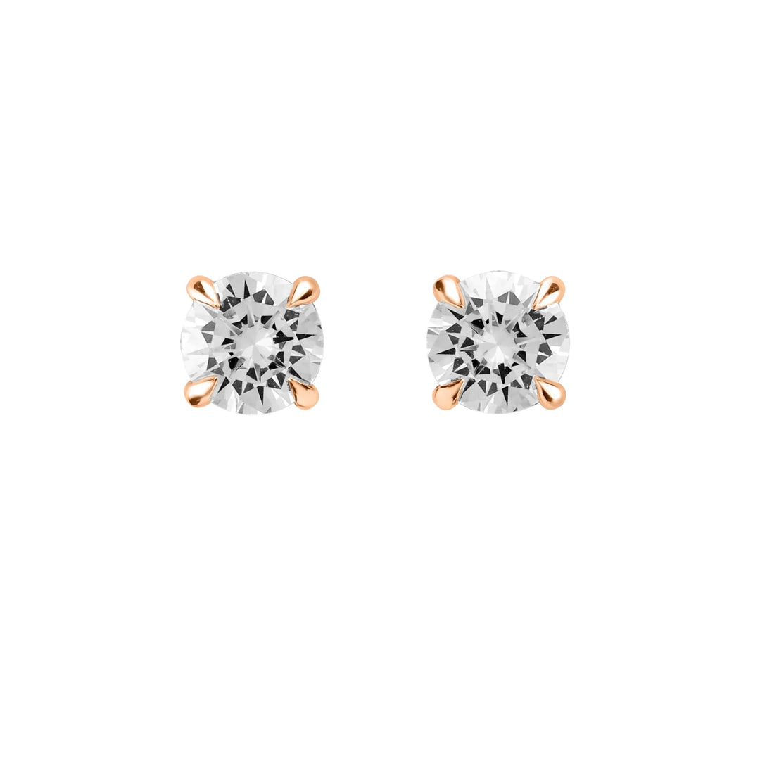 Diamond Solitaire Stud Earrings