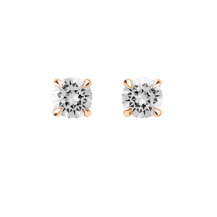 Diamond Solitaire Stud Earrings