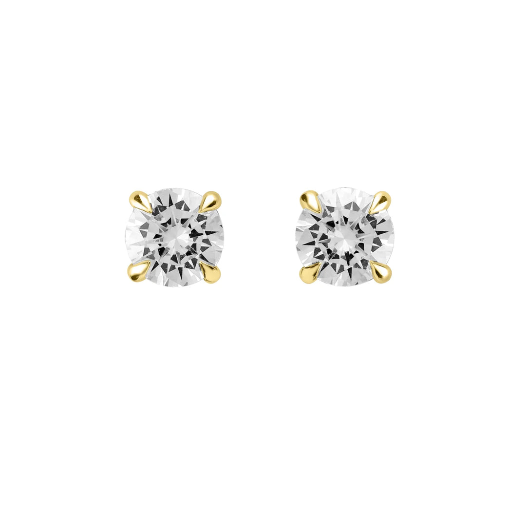 Diamond Solitaire Stud Earrings
