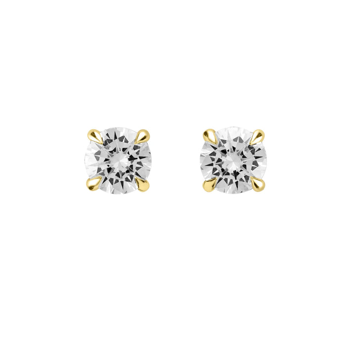 Diamond Solitaire Stud Earrings