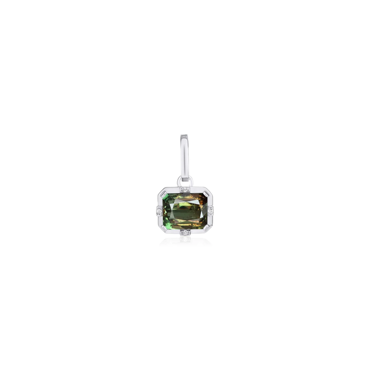 Detachable Colored Stone Drop Pendant
