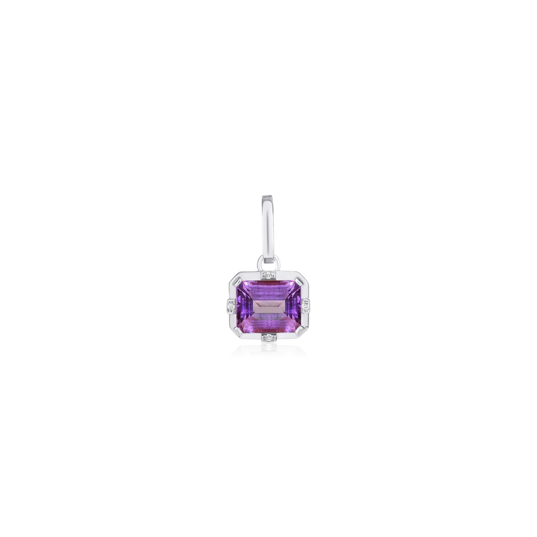 Detachable Colored Stone Drop Pendant