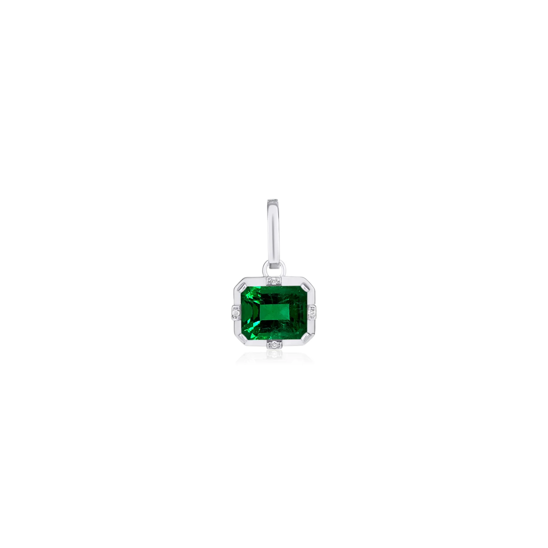 Detachable Colored Stone Drop Pendant
